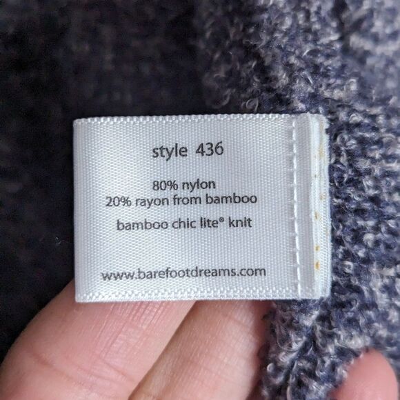 Barefoot Dreams Bamboo Chic Lite Knit Calypso Wrap Open Front‎ Cardigan Blue S M - Picture 6 of 7